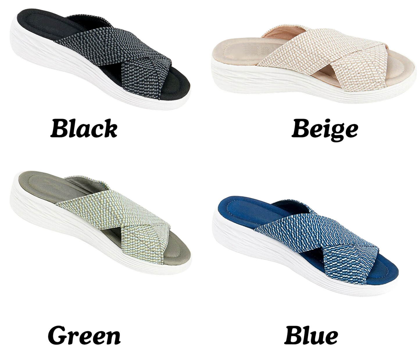 Women Stretch Cross Orthotic Slide Sandals [Limited time offer: Buy 2 Save More 15%]